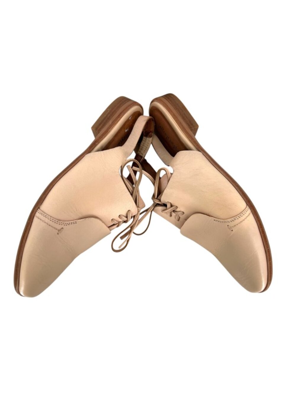 Jeffrey Campbell Beige Leather Slingback Oxford Shoes Size 9 Light Academia - Picture 2 of 14